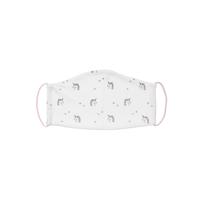 Alouette παιδική βαμβακερή μάσκα προστασίας με all-over unicorn print (7-16 ετών) - 00990938 - Λευκό