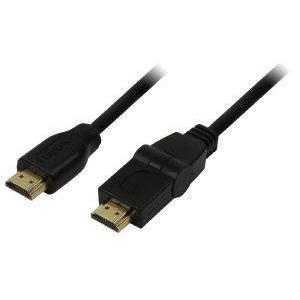LOGILINK CH0052 HDMI CABLE GOLD PLATED 180° SLEWABLE 1.8M BLACK