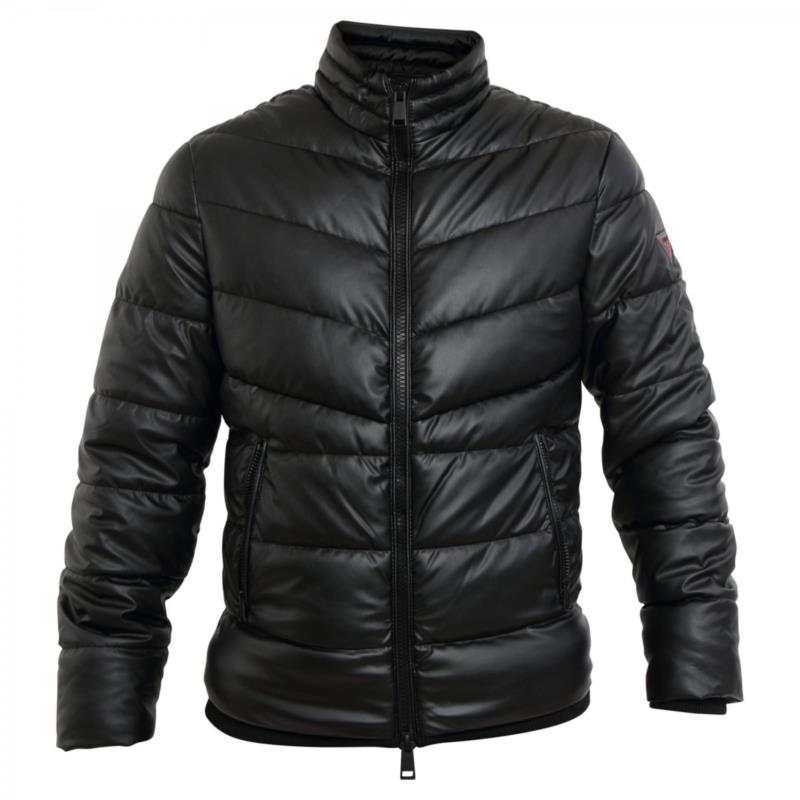 Guess FAUX LEATHER PUFFER Μ0ΒL43WΑΒC Μαύρο