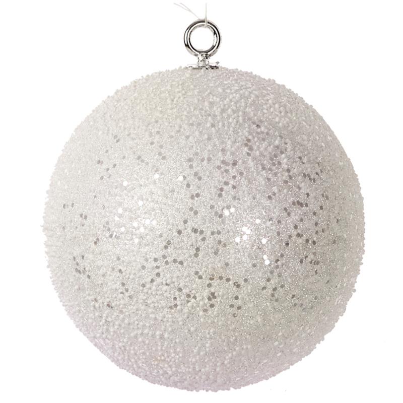 Μπάλα Decor Με Χιόνι Λευκό 15cm