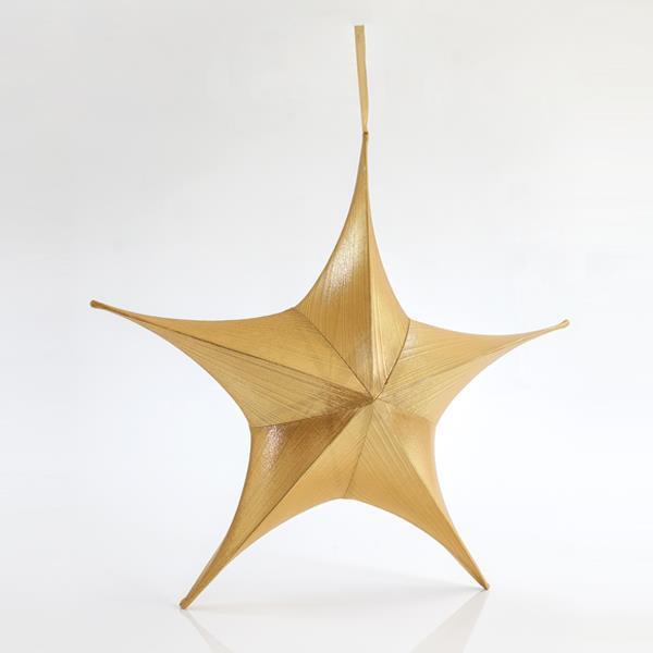 Αστέρι Υφασμάτινο Χρυσό Μεταλλικό 40cm