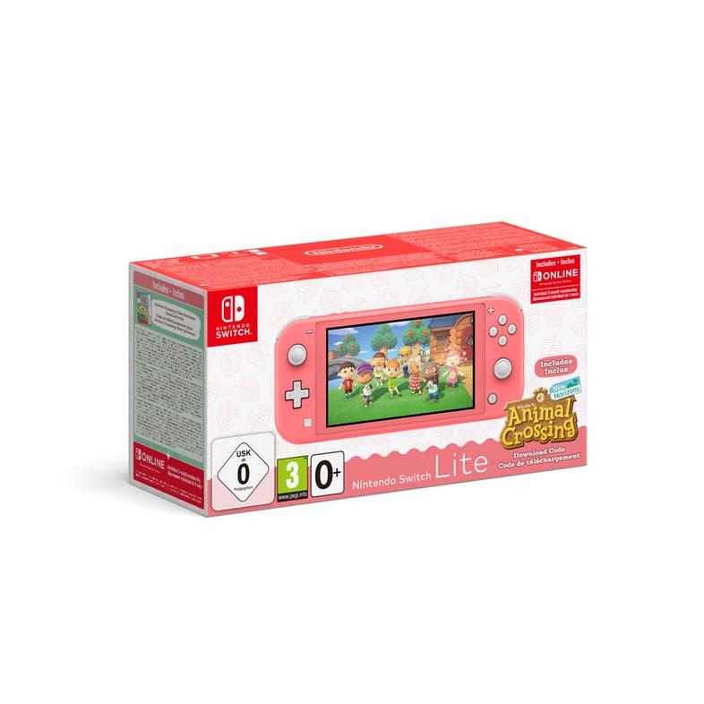 NINTENDO Switch Lite Animal Crossing Console Coral