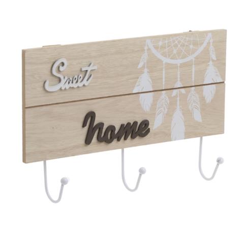 INART ΚΡΕΜΑΣΤΡΑ 3 ΘΕΣΕΩΝ ΞΥΛΙΝΗ SWEET HOME 30X3X20 6-70-151-0022