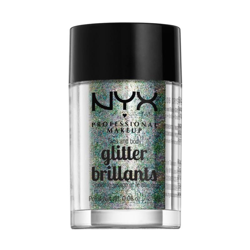NYX PROFESSIONAL MAKEUP FACE & BODY GLITTER | 2,5gr Crystal
