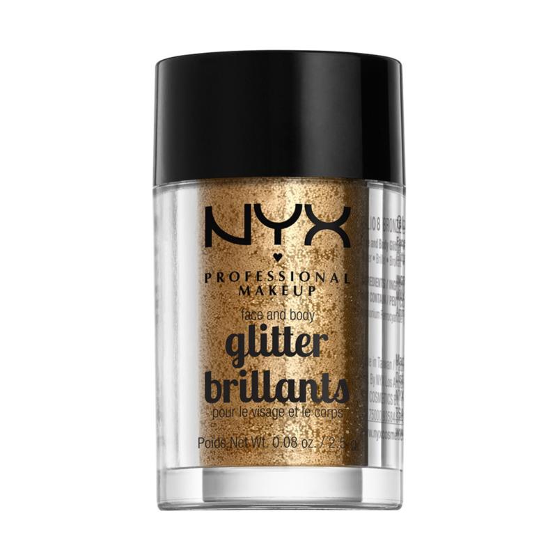 NYX PROFESSIONAL MAKEUP FACE & BODY GLITTER | 2,5gr Bronze