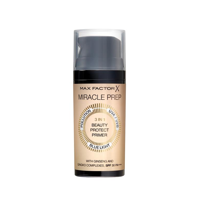 MAX FACTOR MIRACLE PREP 3IN1 BEAUTY PROTECT PRIMER 30ml