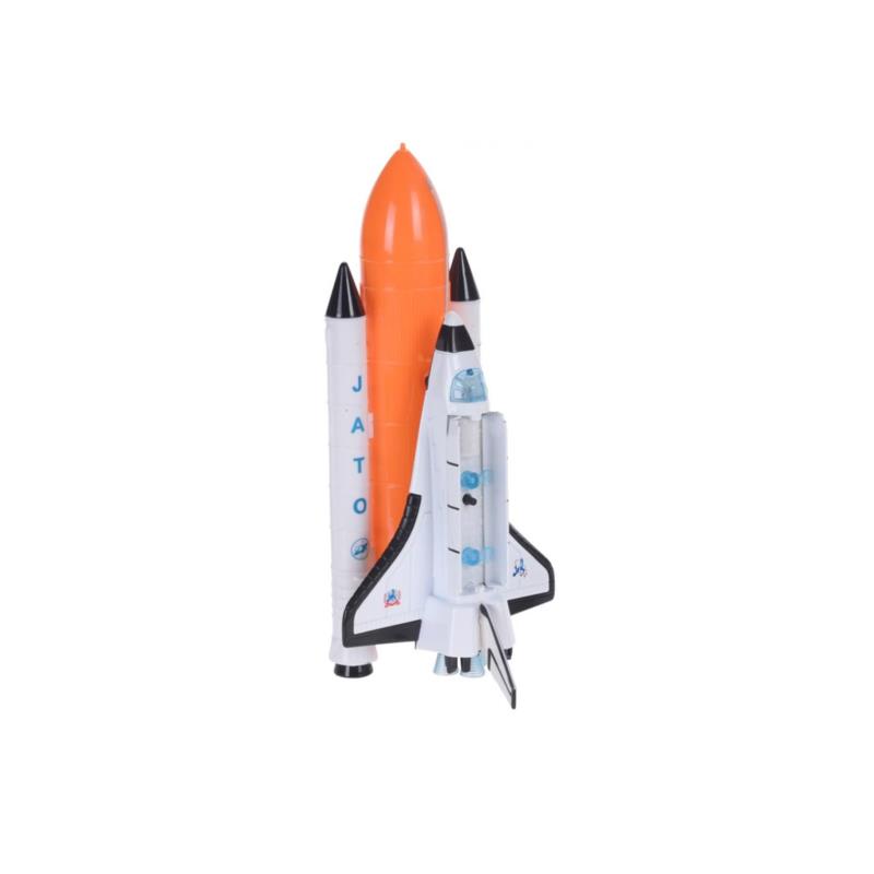 Παιδικό παιχνίδι διαστημόπλοιο με πραγματικούς ήχους αεροσκάφους ειδικούς φωτισμούς και πύργο ελέγχου, 6x9x20 cm - Aria Trade