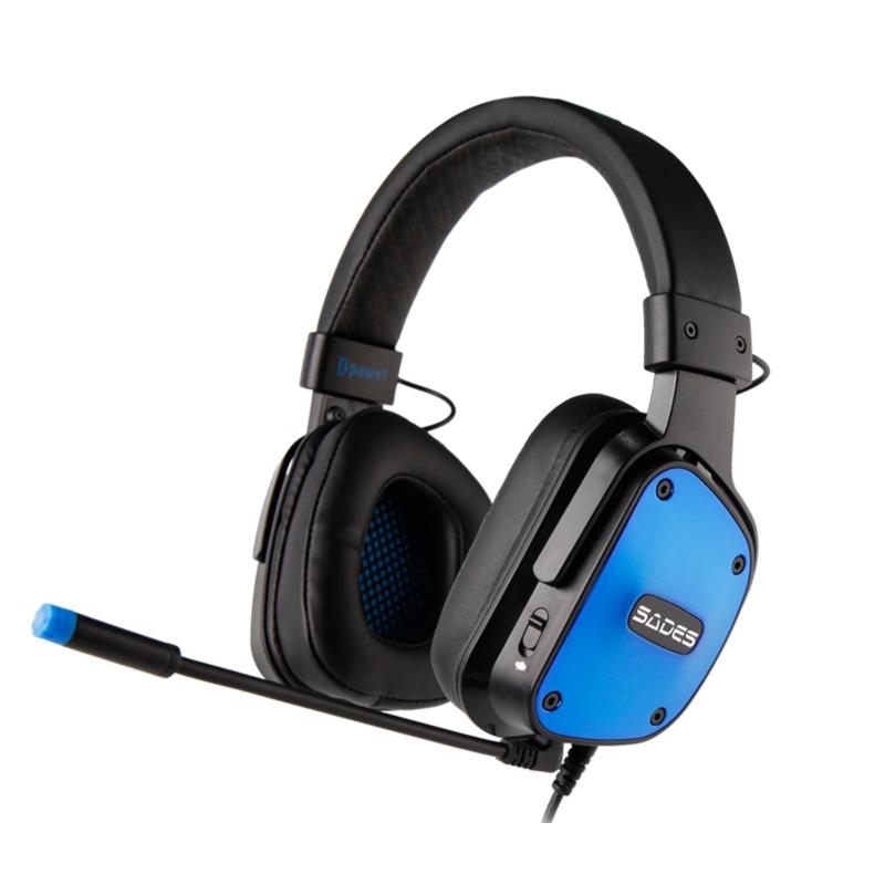 SADES Gaming Headset Dpower 3.5mm 40mm ακουστικά Blue AKOUSTIKA11