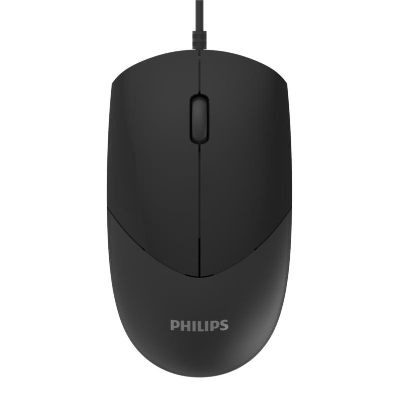 PHILIPS ενσύρματο ποντίκι SPK7244 1000DPI USB 3 πλήκτρα μαύρο PONTIKI1