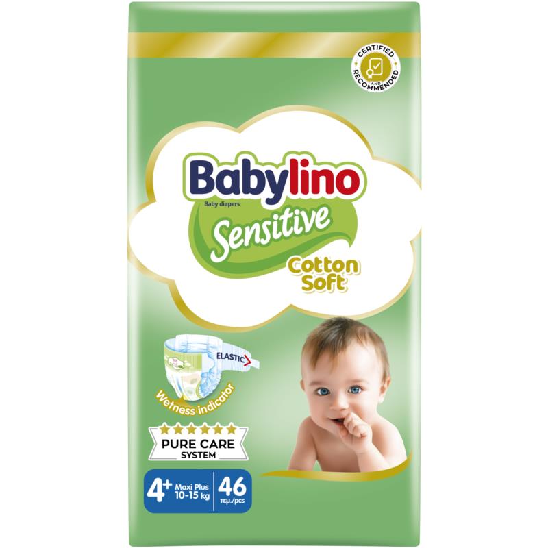 Πάνες Babylino Sensitive Value Pack No 4+ (10-15 Kg) (46 τεμ)