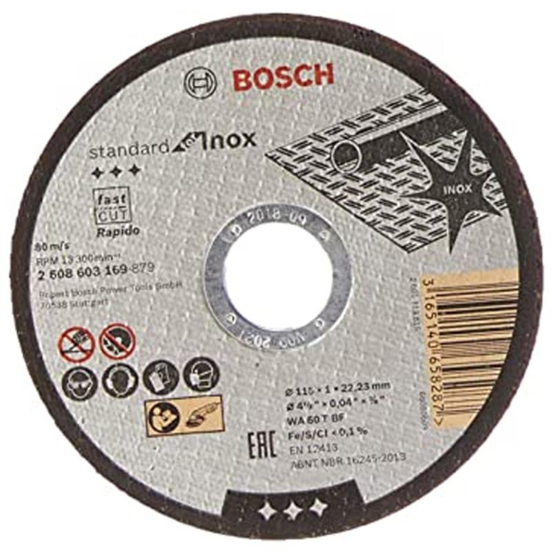 Δίσκος Κοπής Επίπεδος BOSCH STANDARD FOR INOX RAPIDO 115x1mm