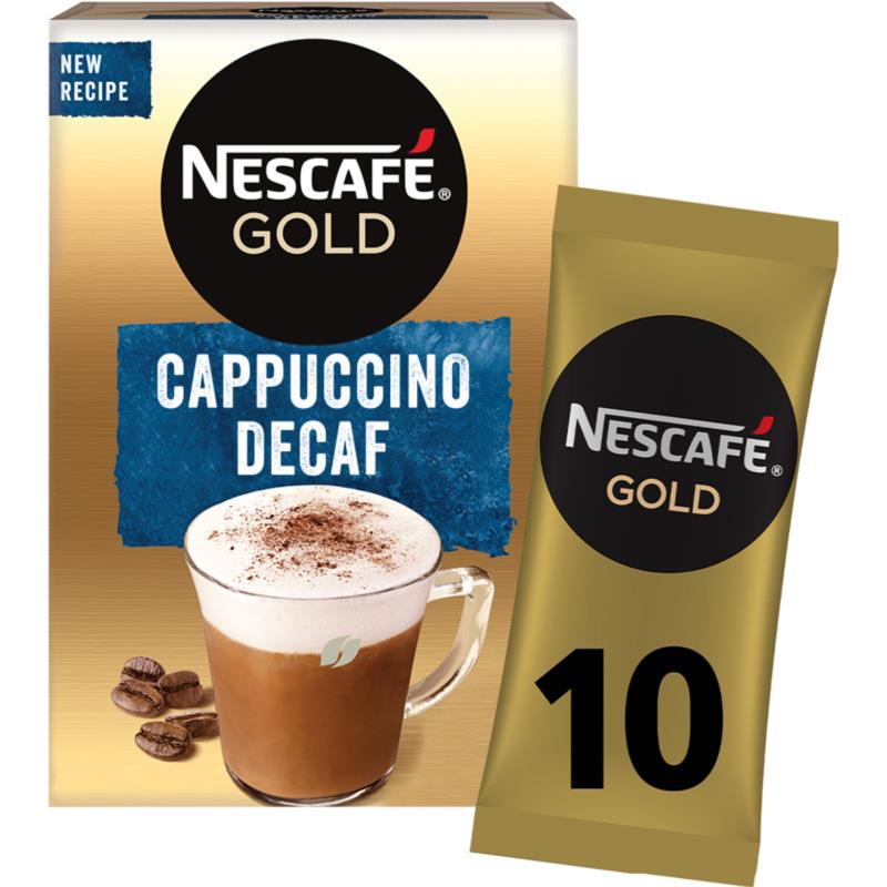 Στιγμιαίος Καφές Cappuccino Decaf σε φακελάκια Nescafe Gold (10 τεμ)