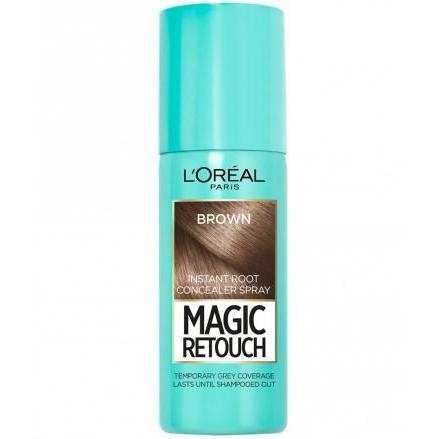 Spray Προσωρινής Κάλυψης Λευκών Καστανό Magic Retouch L'Oreal (75 ml)