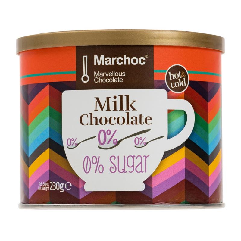 Ρόφημα Σοκολάτας Γάλακτος 0% Ζάχαρη Marchoc (230 g)