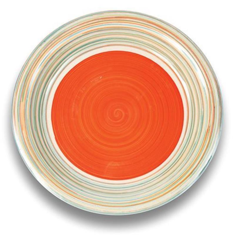 Πιάτο ρηχό stoneware πορτοκαλί Δ27cm Nava 10-099-001