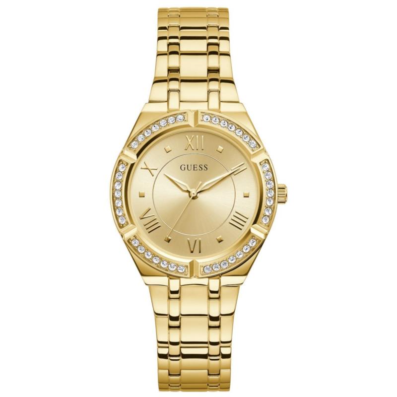 GUESS Crystals Ladies - GW0033L2 , Gold case with Stainless Steel Bracelet
