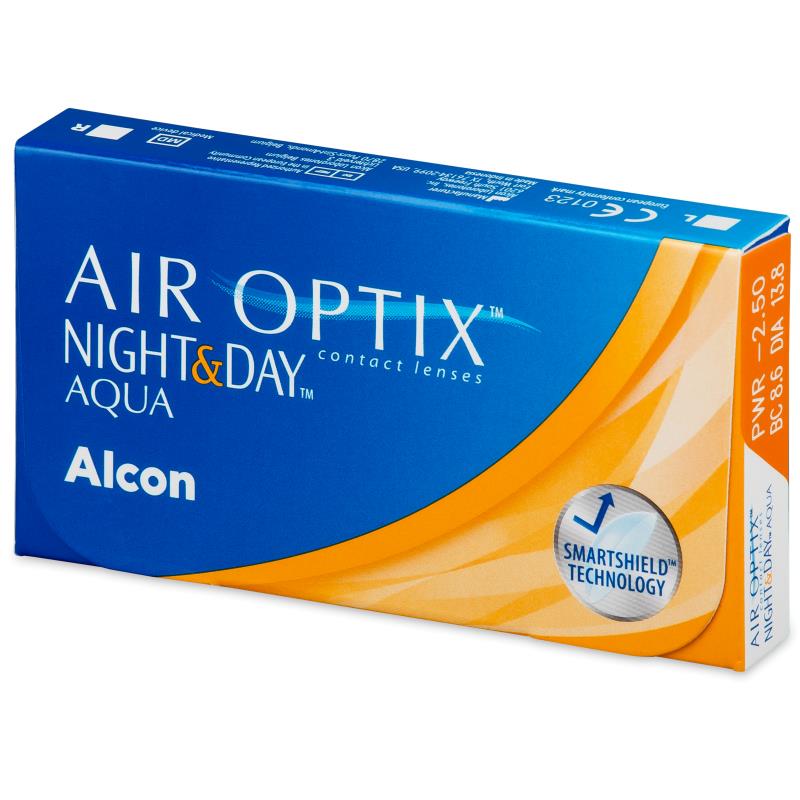 Air Optix Aqua Night & Day Μηνιαίοι Φακοί Επαφής Σιλικόνης-Υδρογέλης (3 φακοί)