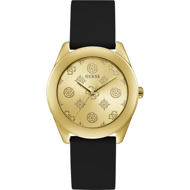GUESS Peony G Ladies - GW0107L2, Gold case with Black Rubber Strap