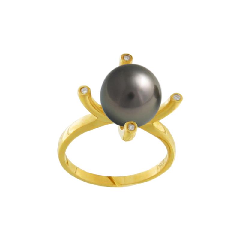 Δαχτυλίδι με μαργαριτάρι Akoya σε χρυσό Κ18 - G317261B
