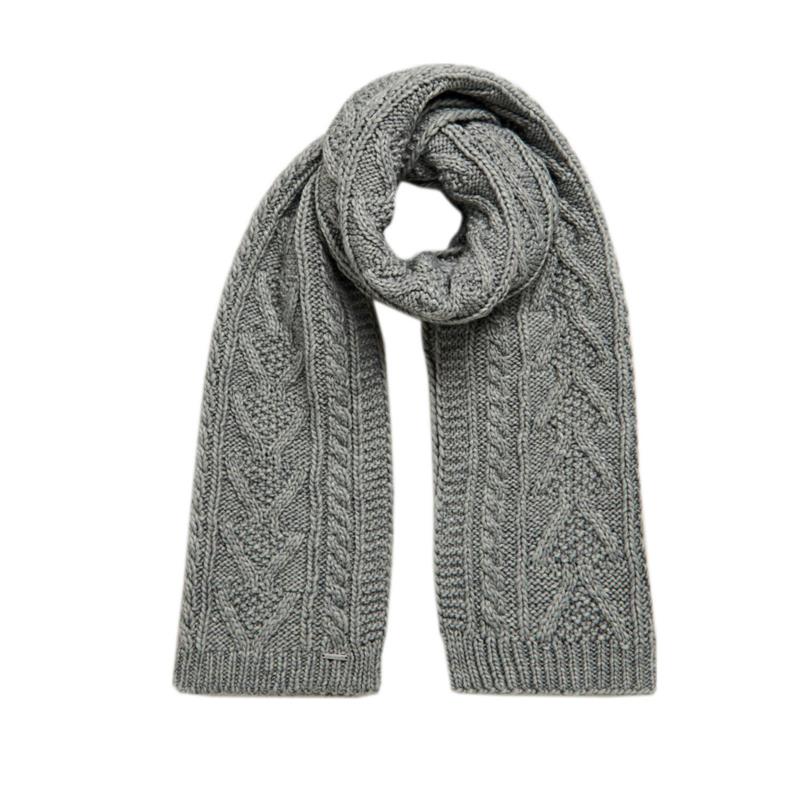 Superdry - LANNAH CABLE SCARF - GREY
