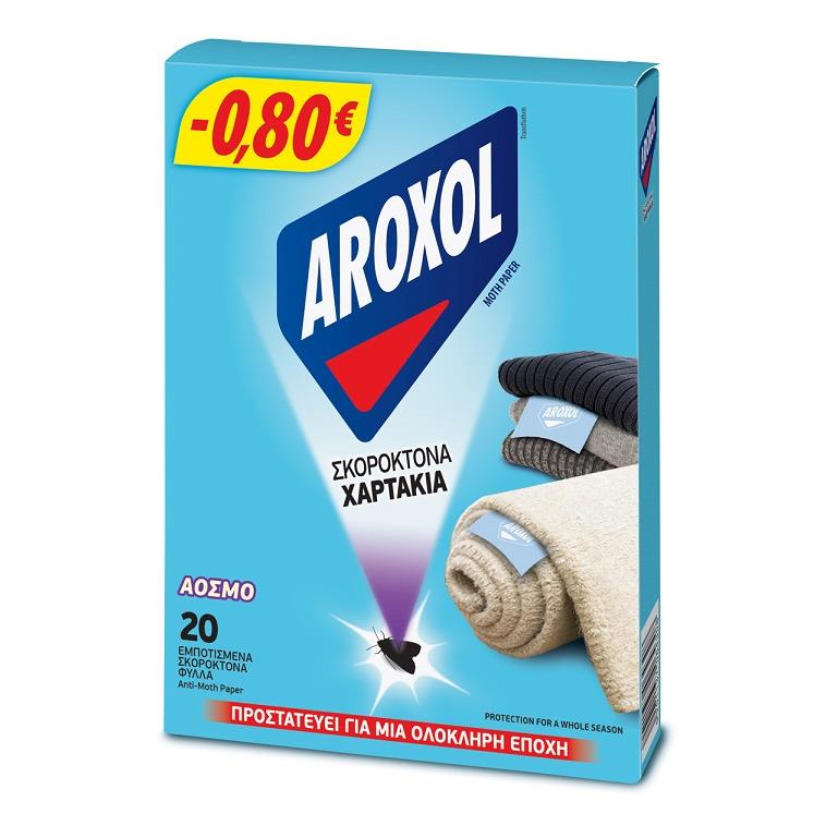Σκοροκτόνα Χαρτάκια Aroxol (20τεμ) -0,80€
