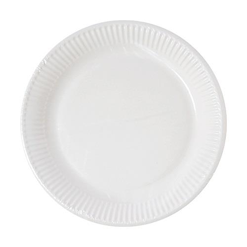 Πιάτα Χάρτινα Βιοδιασπώμενα Μεσαία Λευκά Decorata (10τεμ)