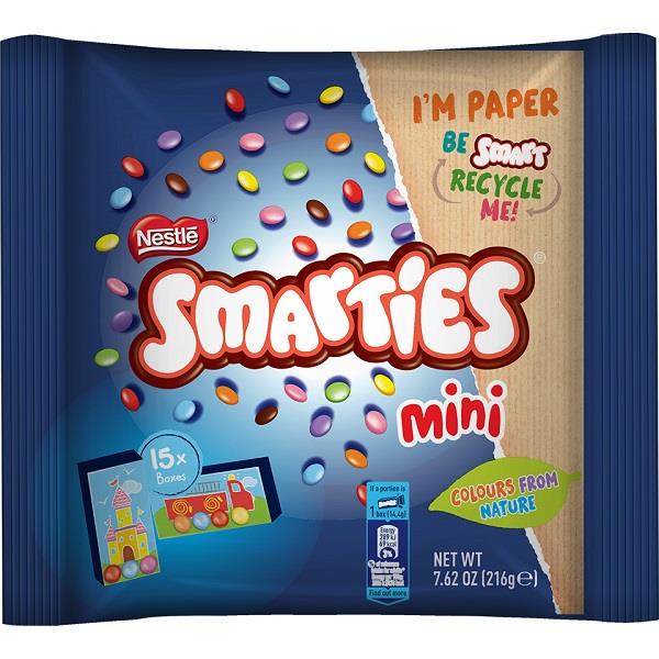 Mini Κουφετάκια Γάλακτος Smarties Nestle (216g)