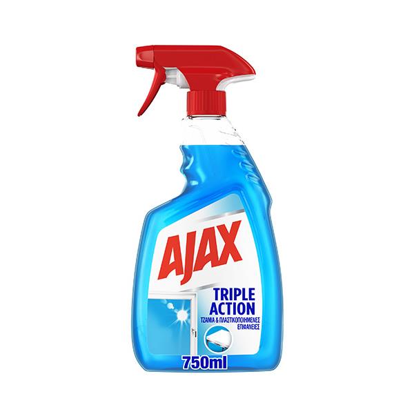 Υγρό Spray για τα Τζάμια Triple Action Ajax (750ml)