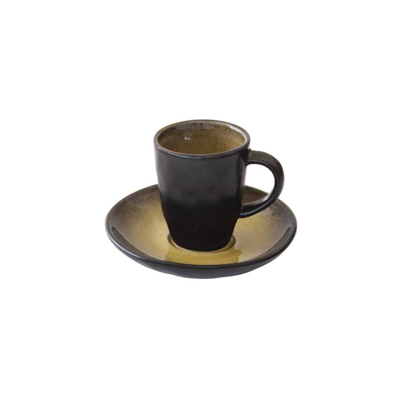 Marva κεραμικό φλυτζάνι καφέ με πιατάκι ''Κosmos'' 80 ml - 8001544118338 - Μπεζ