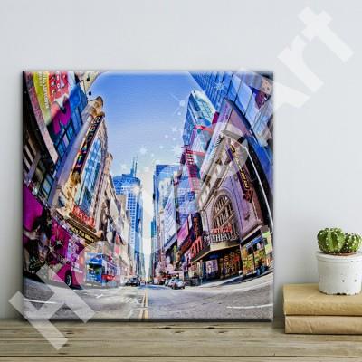 Πολύχρωμη Πόλη Πόλεις - Ταξίδια Πίνακες σε καμβά 50 x 50 cm