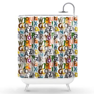Αλφάβητος Παιδικά Κουρτίνες μπάνιου 150 x 180 cm