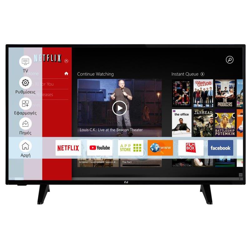 Τηλεόραση Famp;U 43'' Full HD TV Smart DVB T2/S2 Netflix FLS43207 με bluetooth 43207