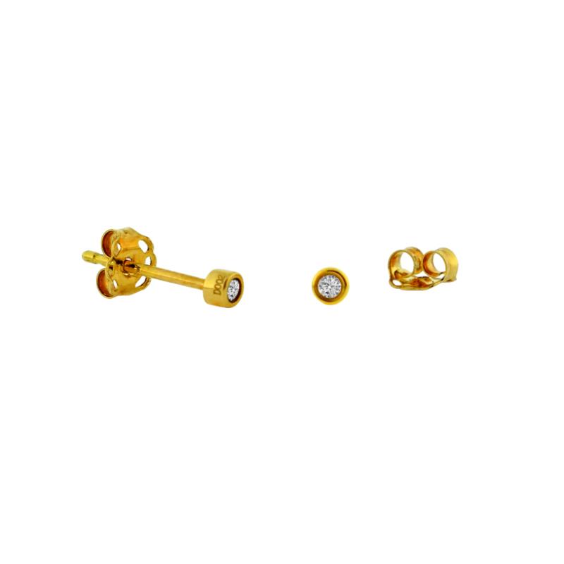 Σκουλαρίκια με διαμάντια σε χρυσή βάση Κ18 - G315059