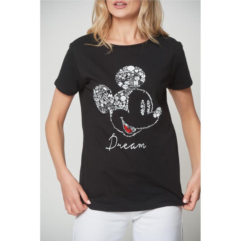 T-shirt μαύρο Mickey Dream