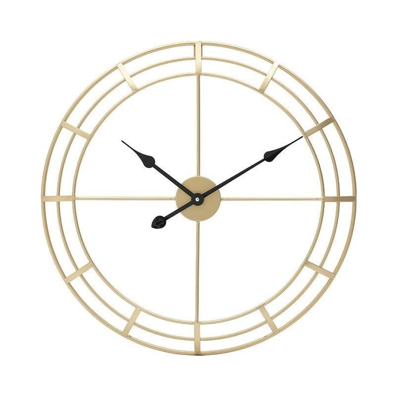 Ρολόι τοίχου μεταλλικό χρυσό Δ60cm Inart 3-20-463-0024