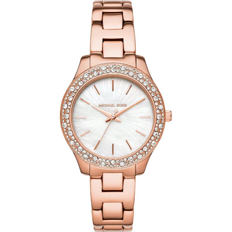 MICHAEL KORS Liliane Crystals - MK4557, Rose Gold case with Stainless Steel Bracelet