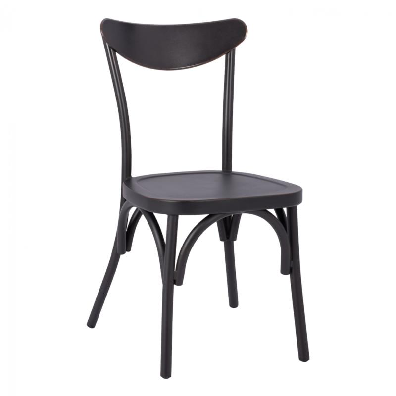 Καρέκλα "SHIRLEY" από αλουμίνιο σε μαύρο rasty χρώμα 44x51x87