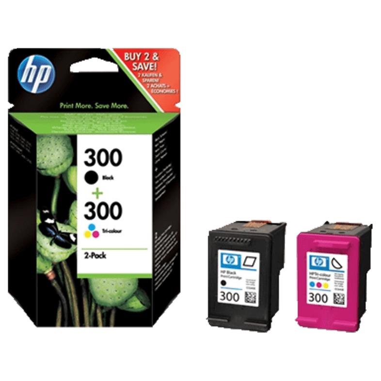 HP Μελάνι 300 Black & 300 Color Combo pack CN637EE