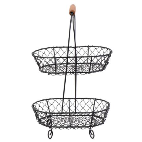 Φρουτιέρα Μεταλλική Διώροφη 23x16x36εκ. ESPIEL TAK115 (Υλικό: Μεταλλικό) - ESPIEL - TAK115