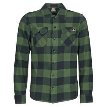Πουκάμισο με μακριά μανίκια Dickies NEW SACRAMENTO SHIRT PINE GREEN