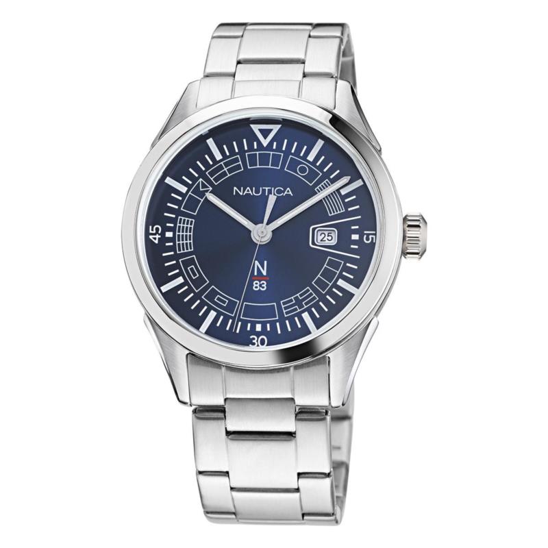 NAUTICA Cestos River - NAPCRF004, Silver case with Stainless Steel Bracelet