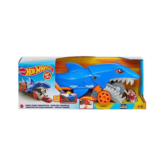 Mattel Hot Wheels Νταλικα Καρχαριας Shark Chomp Transporter - GVG36