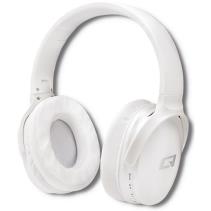 QOLTEC 50850 WIRELESS HEADPHONES WITH MICROPHONE SUPER BASS DYNAMIC BT PEARL WHITE