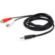 EQUIP 147093 3.5MM MALE TO 2XRCA FEMALE STEREO AUDIO CABLE 2.5M