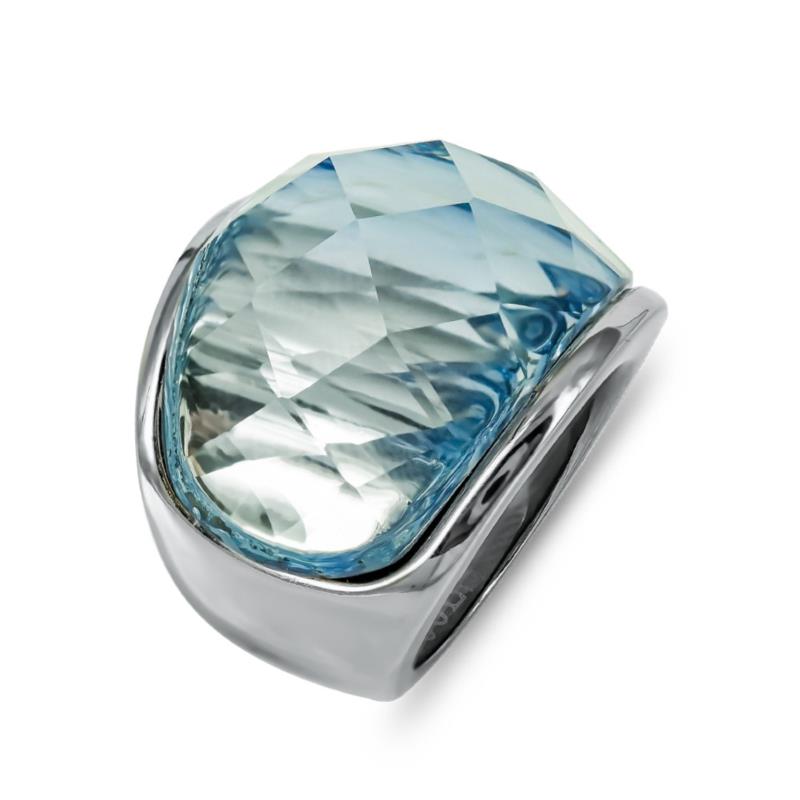 Δαχτυλίδι Με Γαλάζια Πέτρα από Ατσάλι DX693