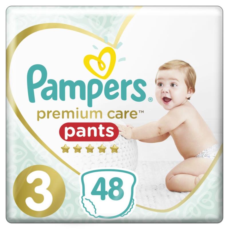 Πάνες Βρακάκι Pampers Premium Care Pants Νο 3 Jumbo Pack 48τμχ (6-11kg)