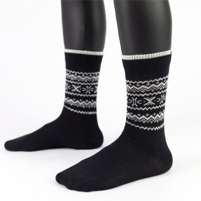Γυναικείες casual κάλτσες Pamela SNOWFLAKE Βαμβακερές Μαύρο