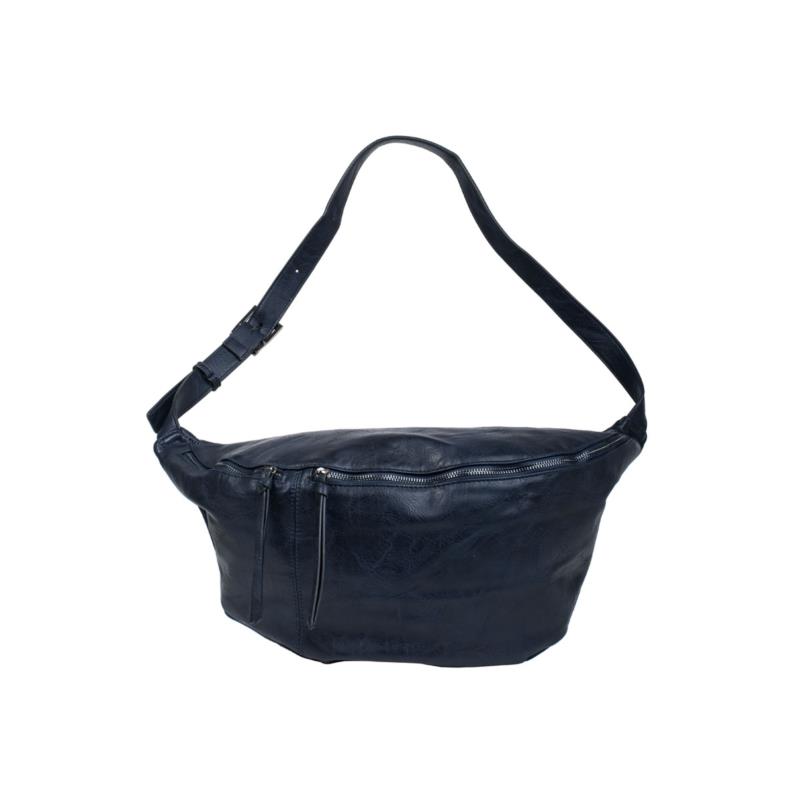 Μπλε Σκούρο Τσάντα Δερματίνη Χιαστί Belt Bag