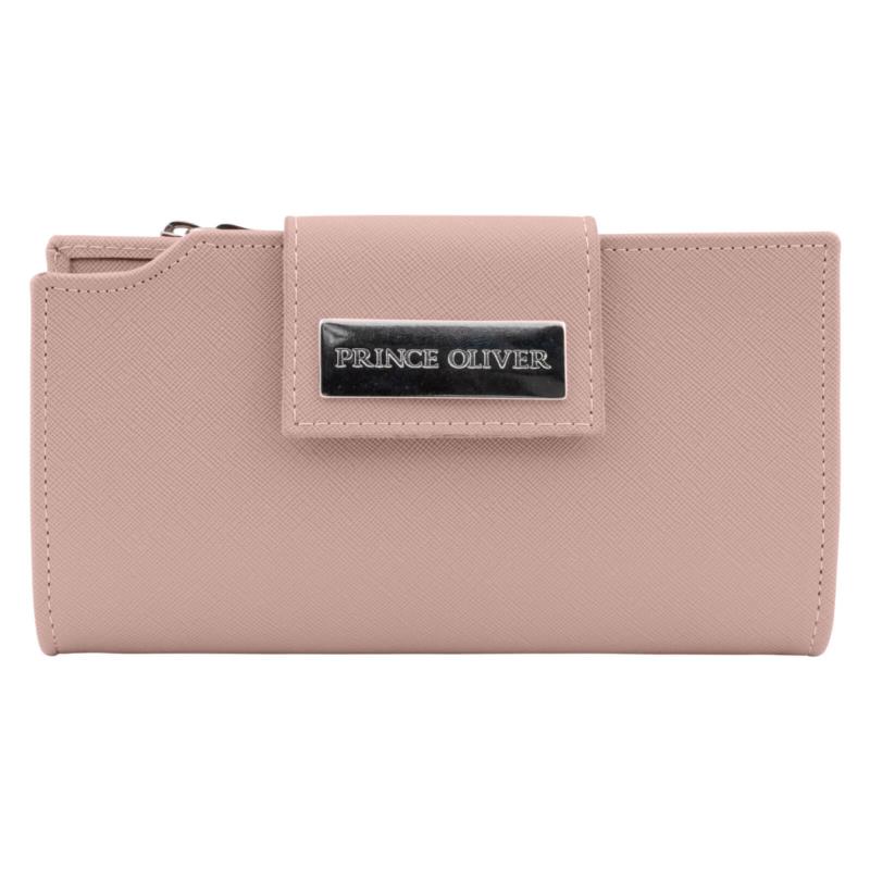 Prince Oliver Γυναικείο Πορτοφόλι Μπεζ Nude Eco Leather NEW COLLECTION