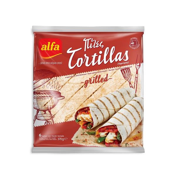 Πίτα Τορτίγια Grilled Alfa (370g)